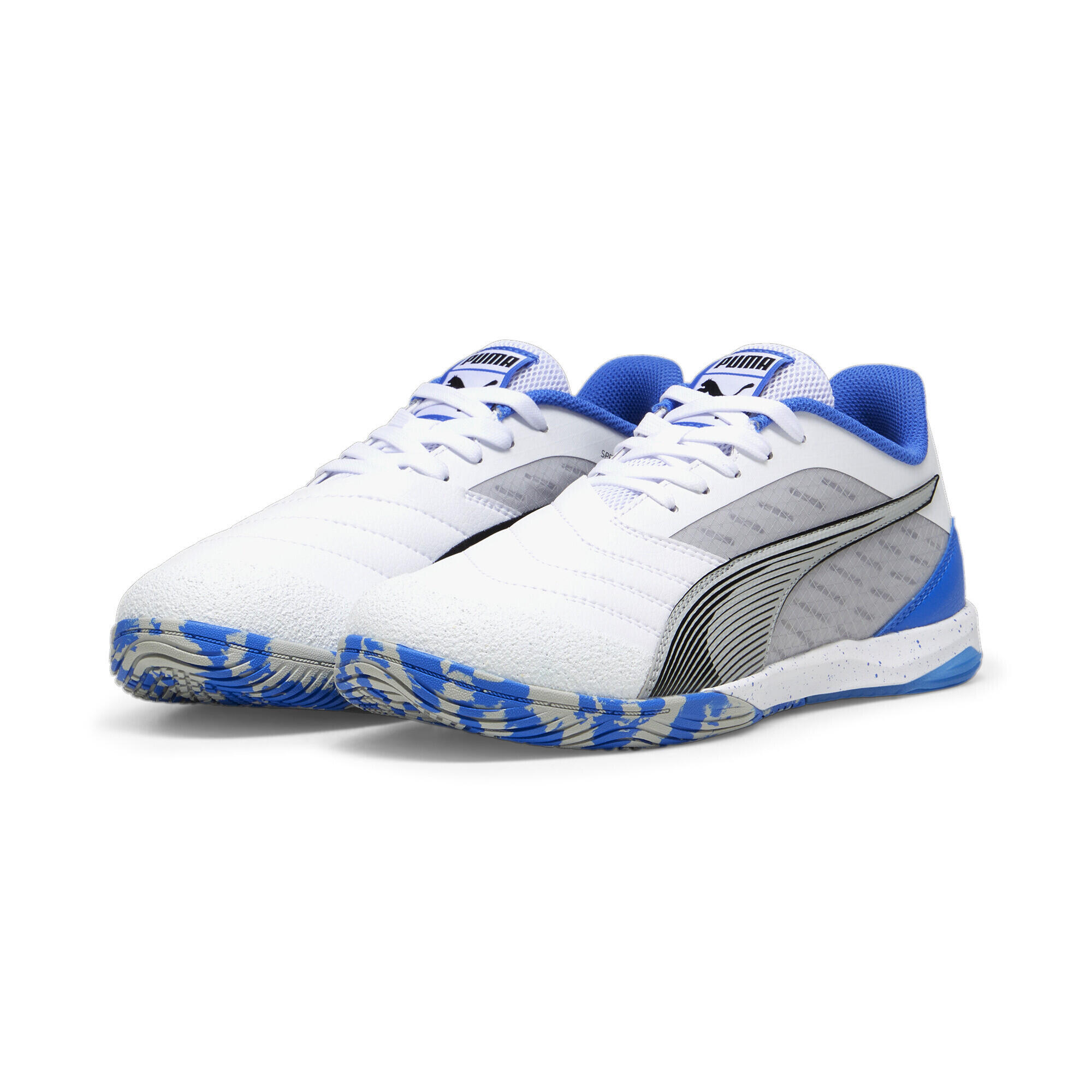 PUMA Futsalové boty IBERO IV White Black Flat Light Gray