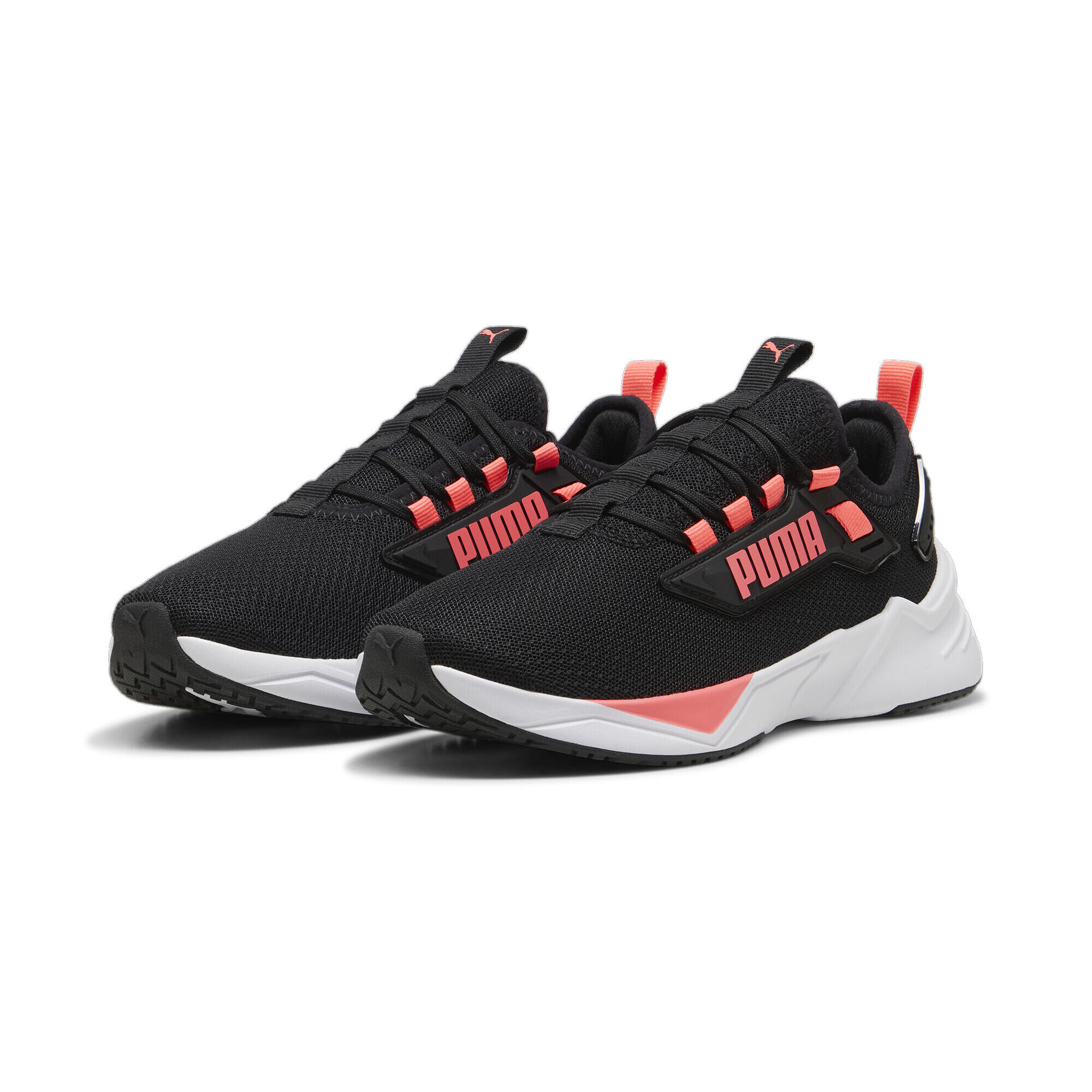 PUMA Zapatillas de correr Retaliate 3 unisex PUMA Black White Sunset Glow Pink