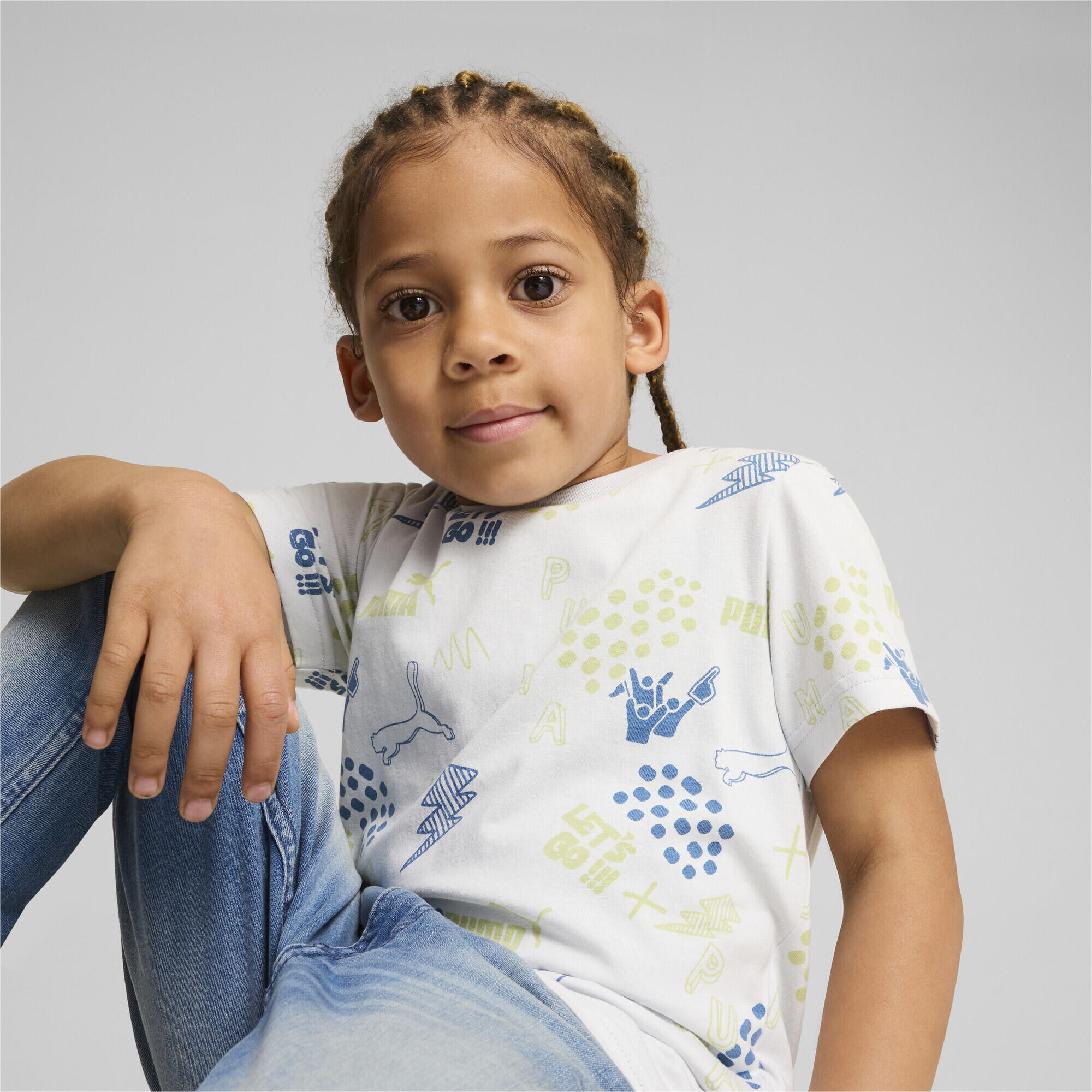 T-shirt ESS+ PUMA Enfant et Adolescent PUMA Silver Mist Gray 4/7