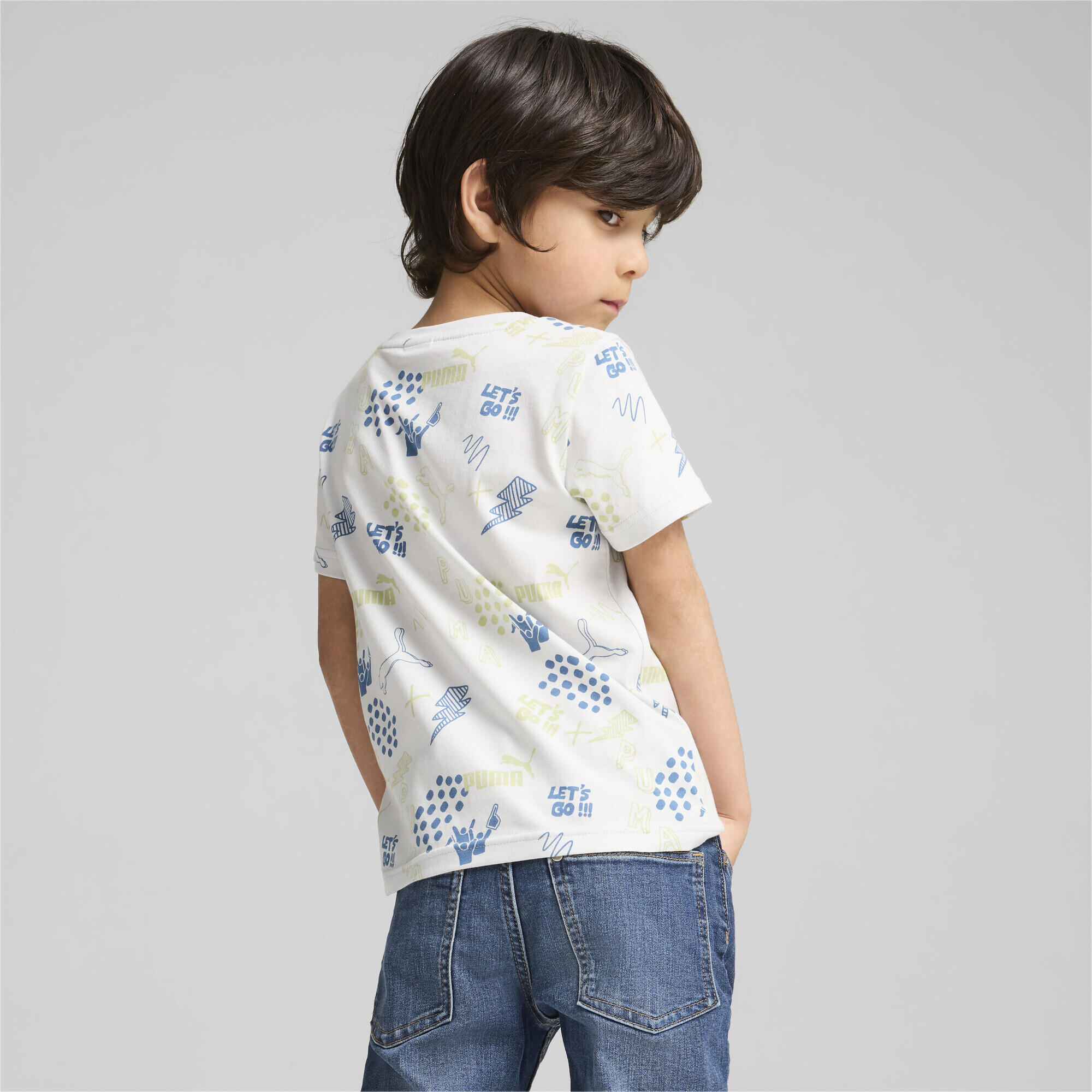 T-shirt ESS+ PUMA Enfant et Adolescent PUMA Silver Mist Gray 6/7