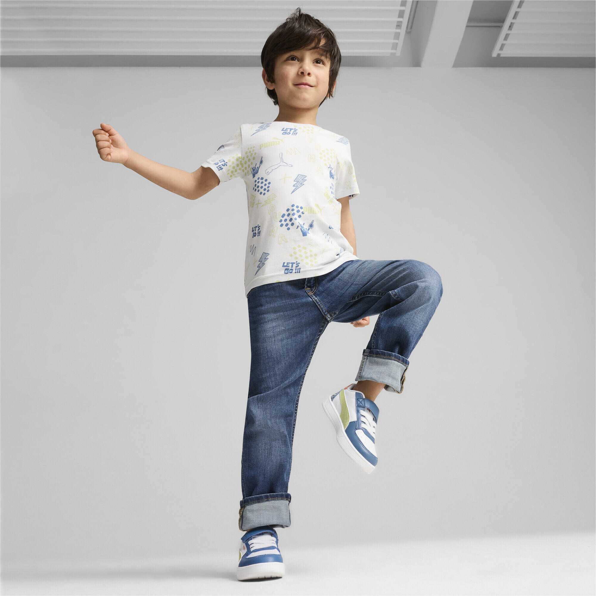 T-shirt ESS+ PUMA Enfant et Adolescent PUMA Silver Mist Gray 5/7