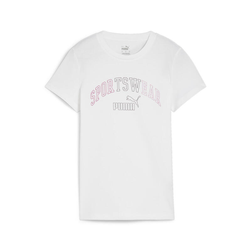 ESS+ LOGO LAB T-shirt voor dames PUMA White