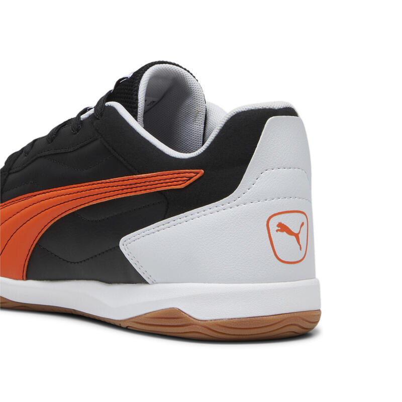 Scarpe da calcetto PRESSING IV PUMA Black Flame Flicker Silver Mist Orange Gray