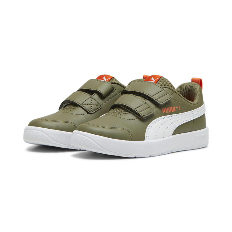 Sneakers Courtflex V3 per bambini PUMA Olive White Green