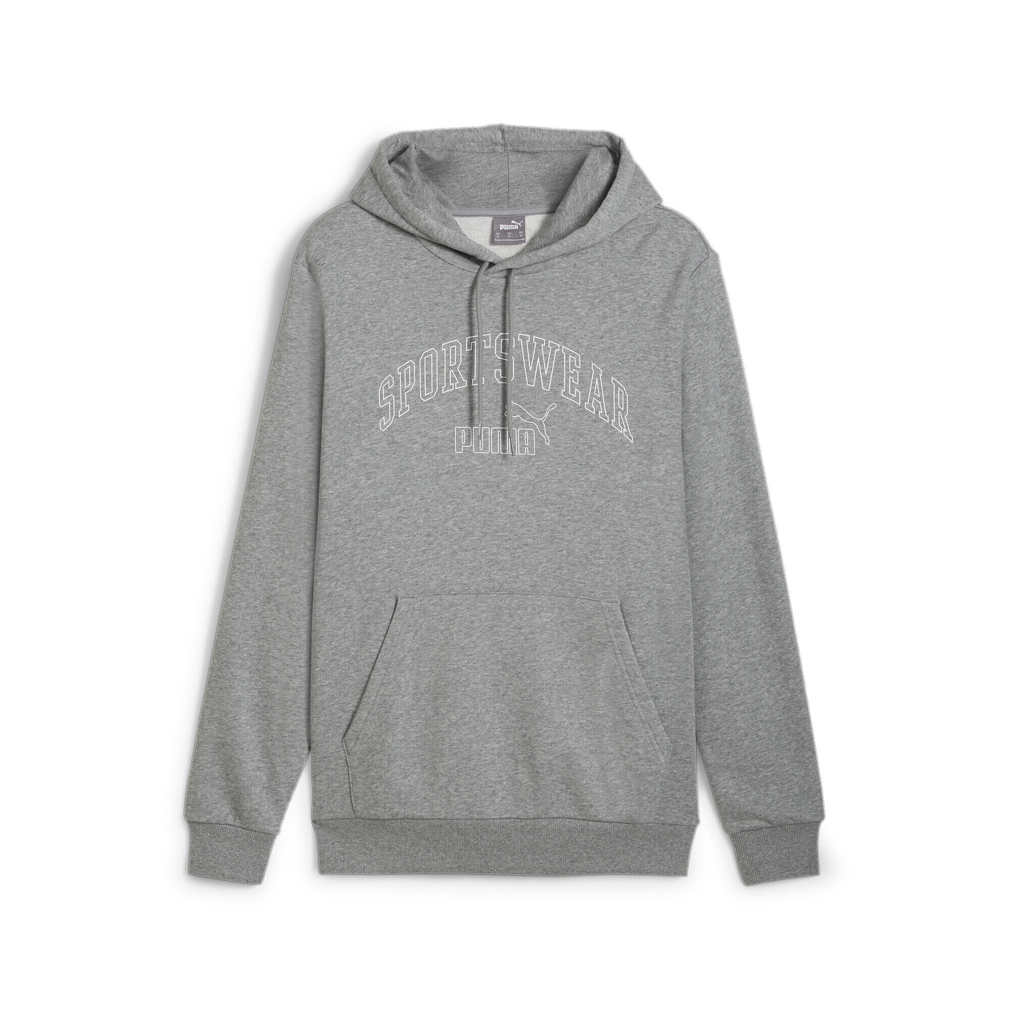 Felpa con cappuccio ESS+ LOGO LAB da uomo PUMA Medium Gray Heather |  Puma