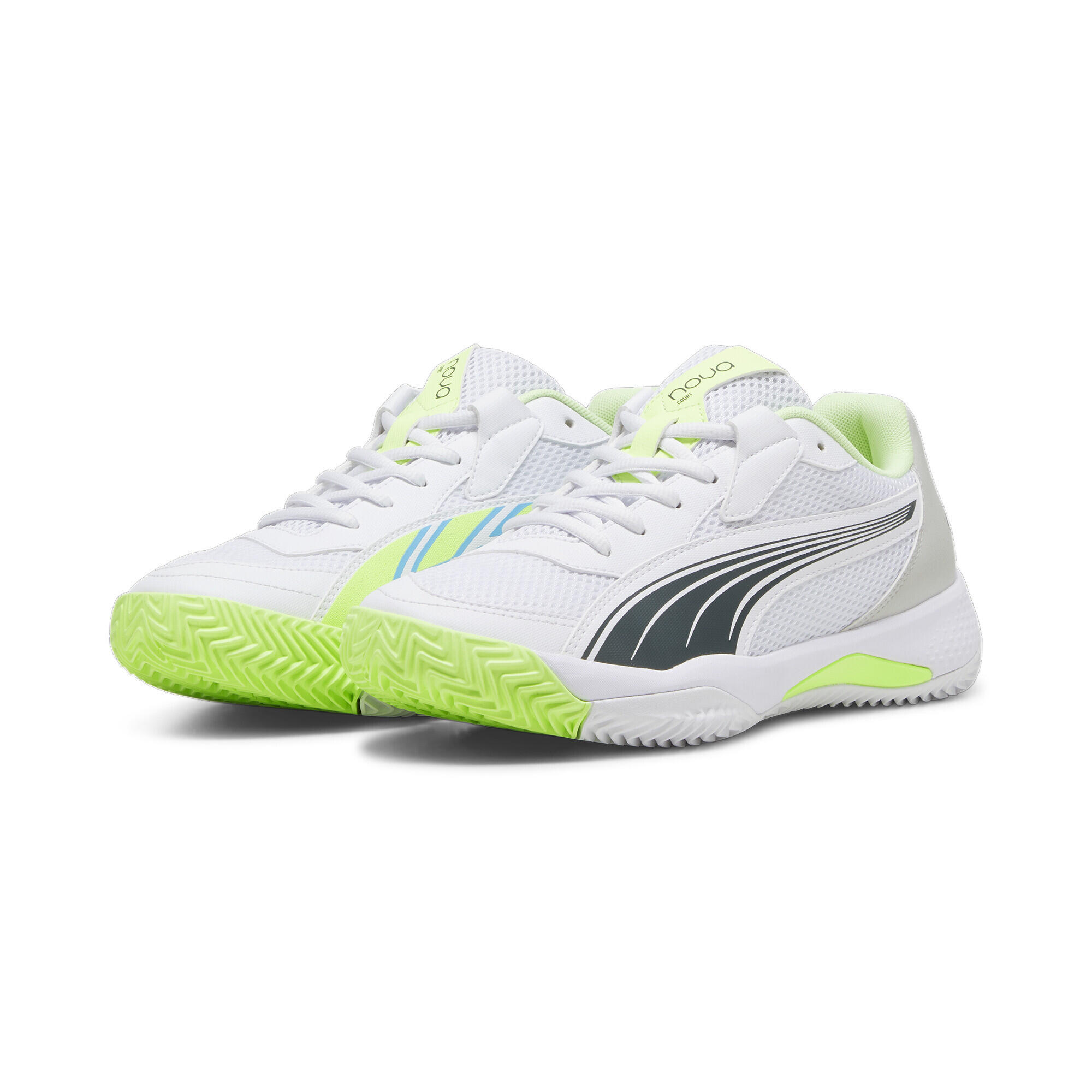 Puma - Chaussures De Padel Nova Court Puma - Chaussures De Sport - Blanc|bleu - Decathlon