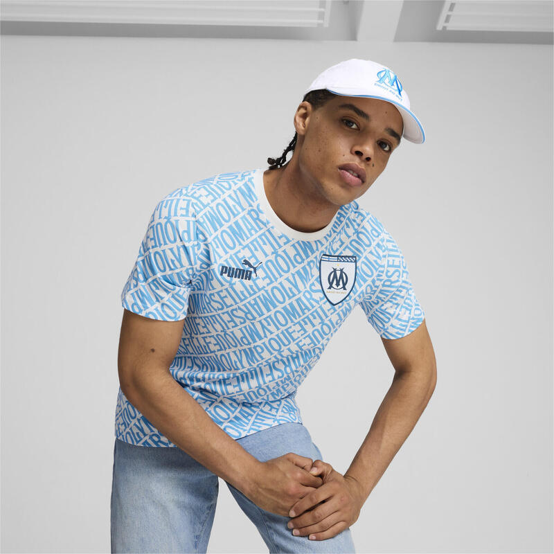 Olympique de Marseille teampet PUMA White Bleu Azur Blue