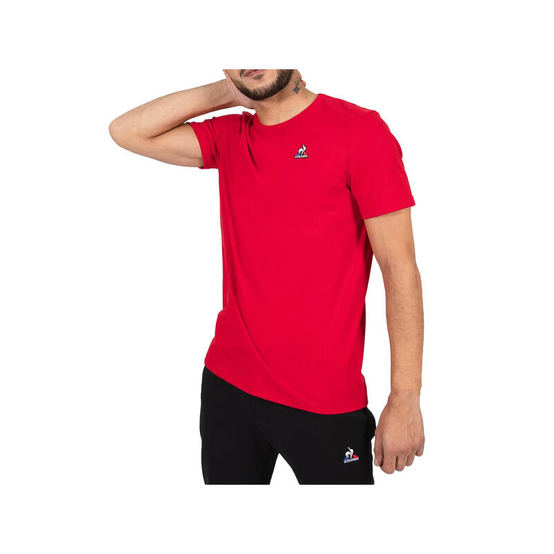 Maglia a Maniche Corte Uomo Le coq sportif Essentiels N°3 Rosso