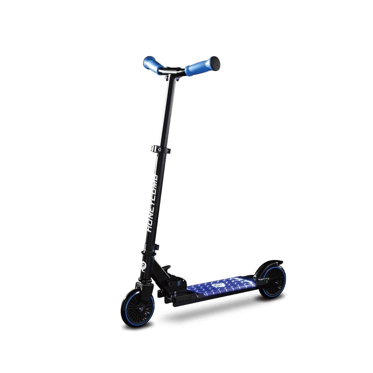 Milly Mally - Qplay Honeycomb Trottinette Pour Enfants - Éclairante Led - Aluminium - Bleu - Trottinette - Bleu|noir - Taille Unique - Decathlon