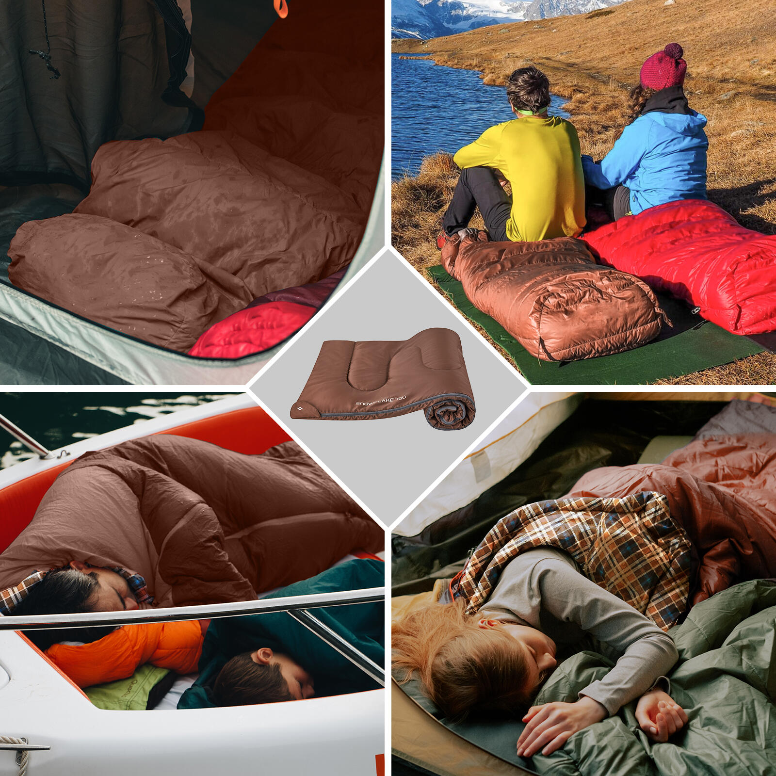 Manta saco de dormir copo nieve invierno algodón ancho 5/5