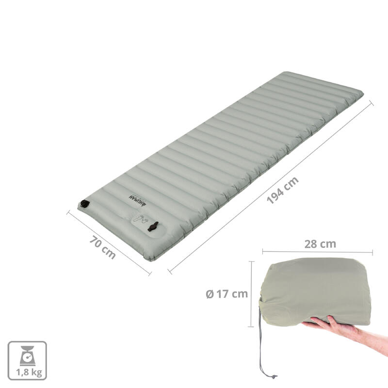 Lit gonflable de camping Durtal Single Matelas pompe 10 cm