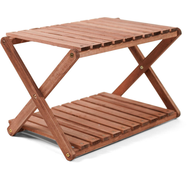 Etagère de camping Jabrun 2 Armoire pliante Table service Bois