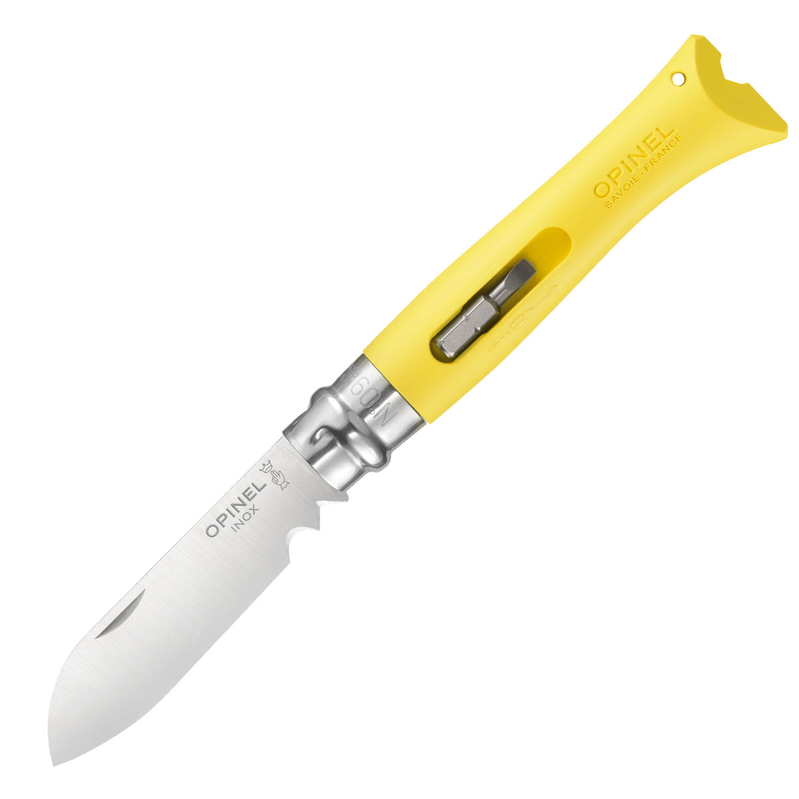 Opinel - Couteau De Travail No 9 Diy Carbon Pliant Poche À Une Main - Couteau - Jaune - Taille Unique - Decathlon