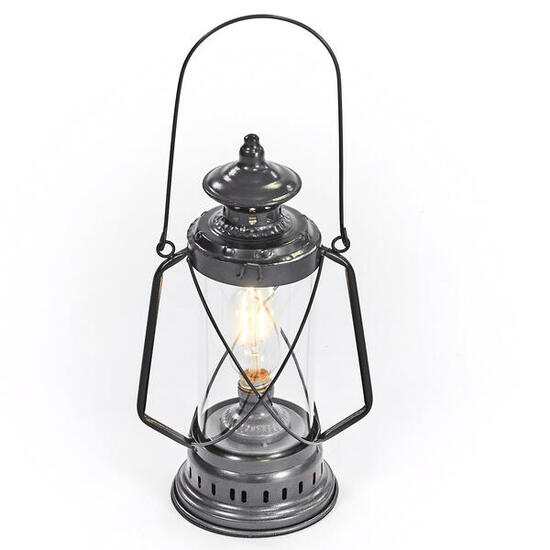 Camping Sturm Laterne LED Retro Lampe USB Akku Dimmbar Glas Metall