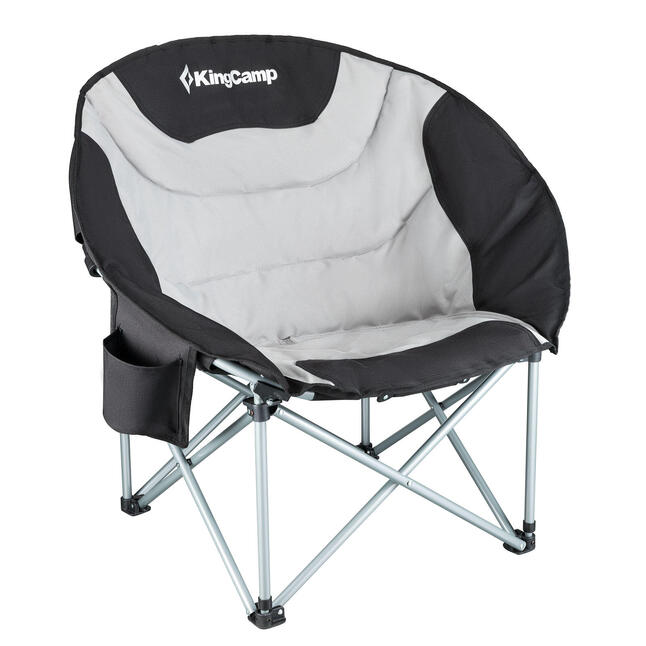 Canapé Camping KingCamp 2 Places - Chaise Pliante Rembourrée 300kg | Accoudoirs Et Porte-Gobelets Intégrés