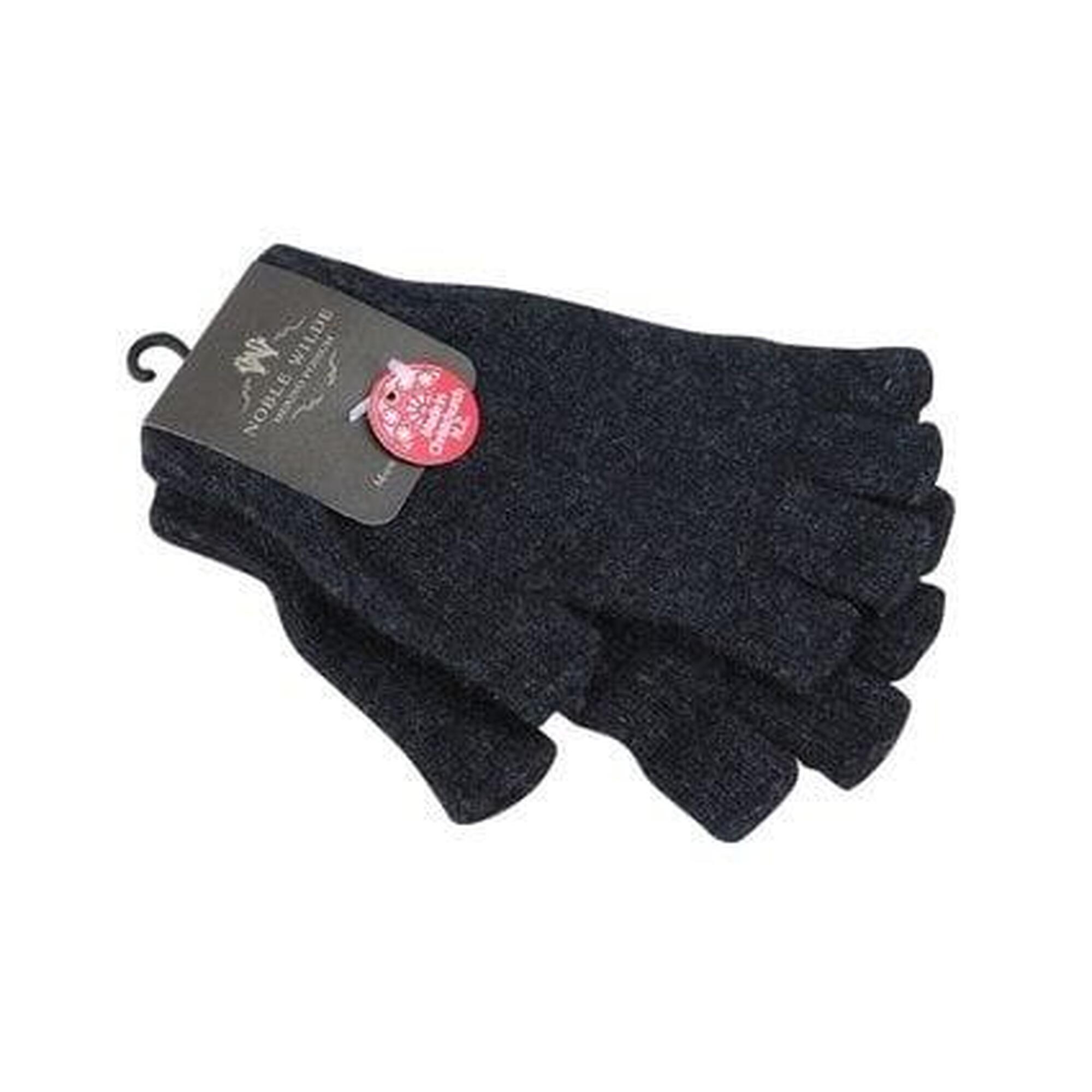 Weft Gants Possum/Merino - Doigts courts - Noir anthracite