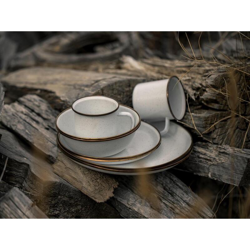 Barebones Emaille Plate / Borden - 2 stuks - Egg Shell