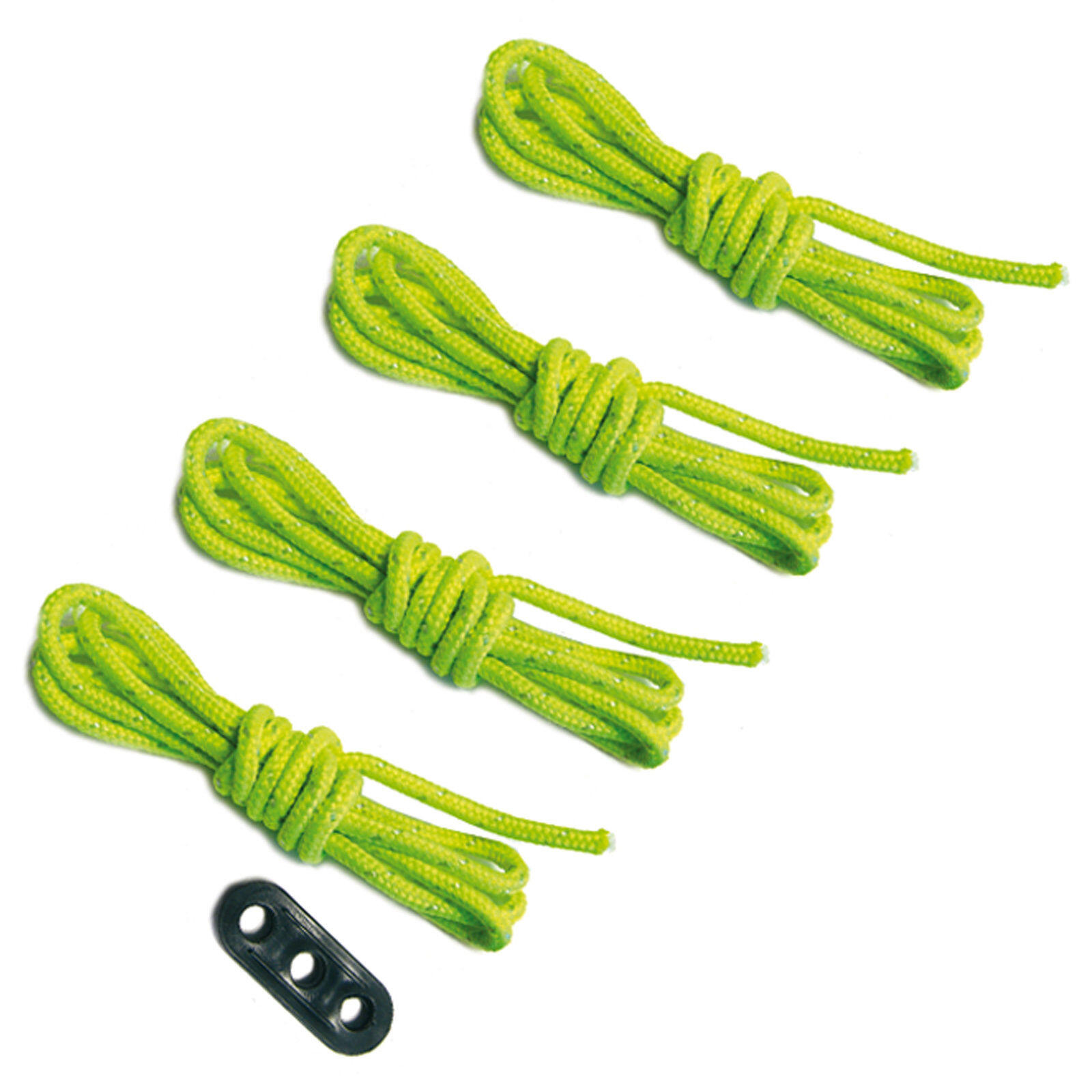 Happy People - 4 X 3 M De Corde Haubanage Réfléchissante Tente Cordelette Nylon Ø 3mm - Hauban De Tente - Vert - Taille Unique - Decathlon