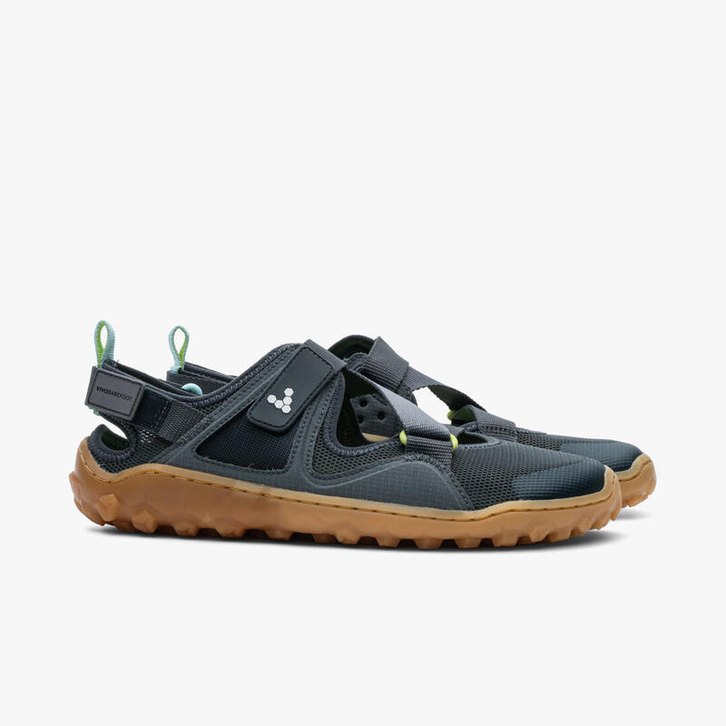 Vivobarefoot Sandalo Tracker - Donna - Carbone/Gomma