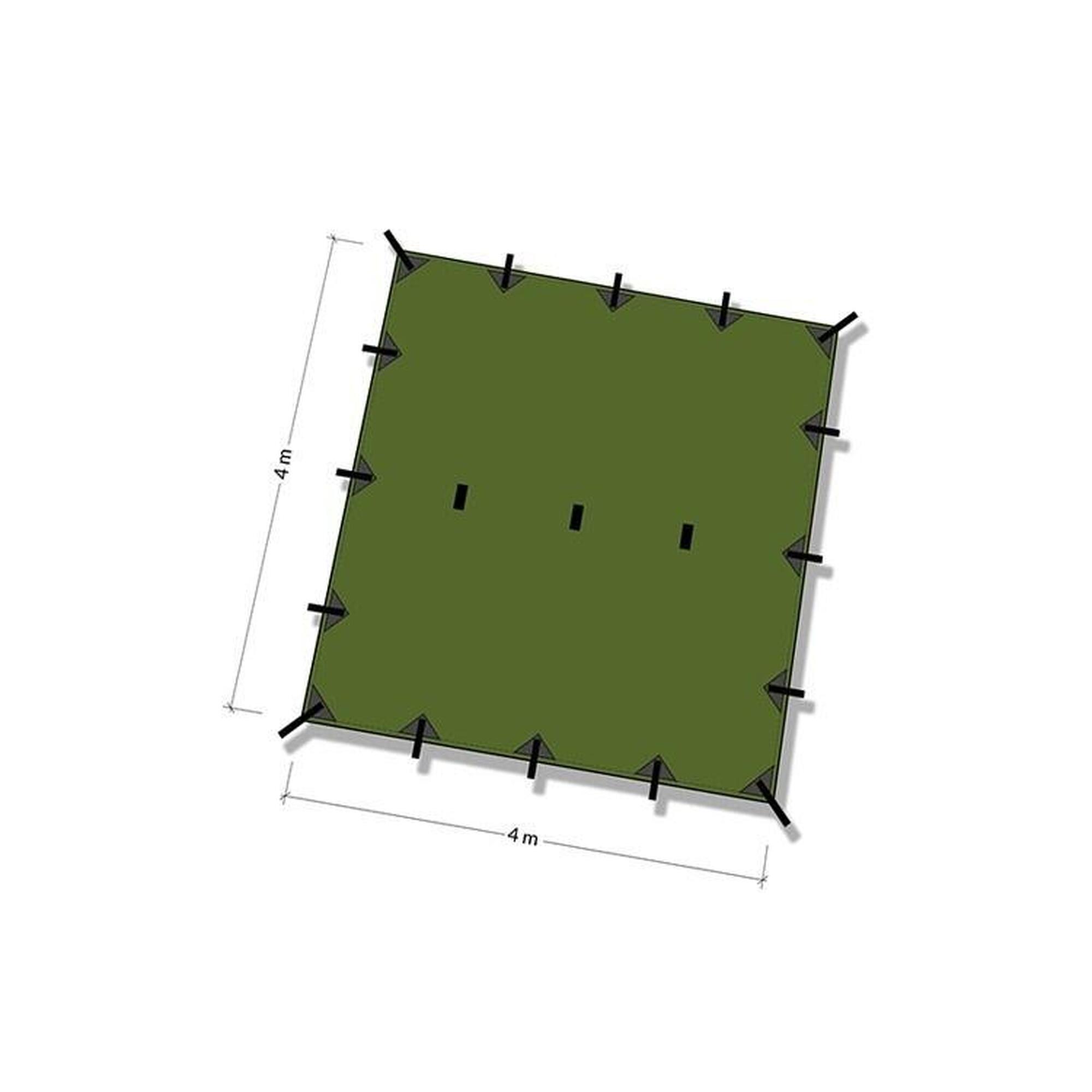 outdoorowy DD Hammocks Tarp 4x4 - Forest Green