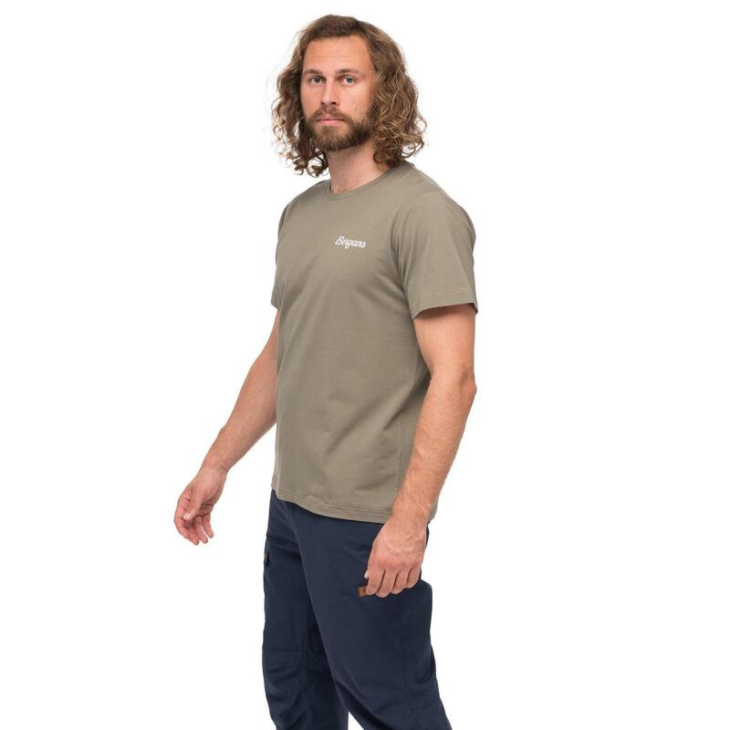 Bergans of Norway Nordmarka Organic Cotton Print Tee - Men - Green Mud