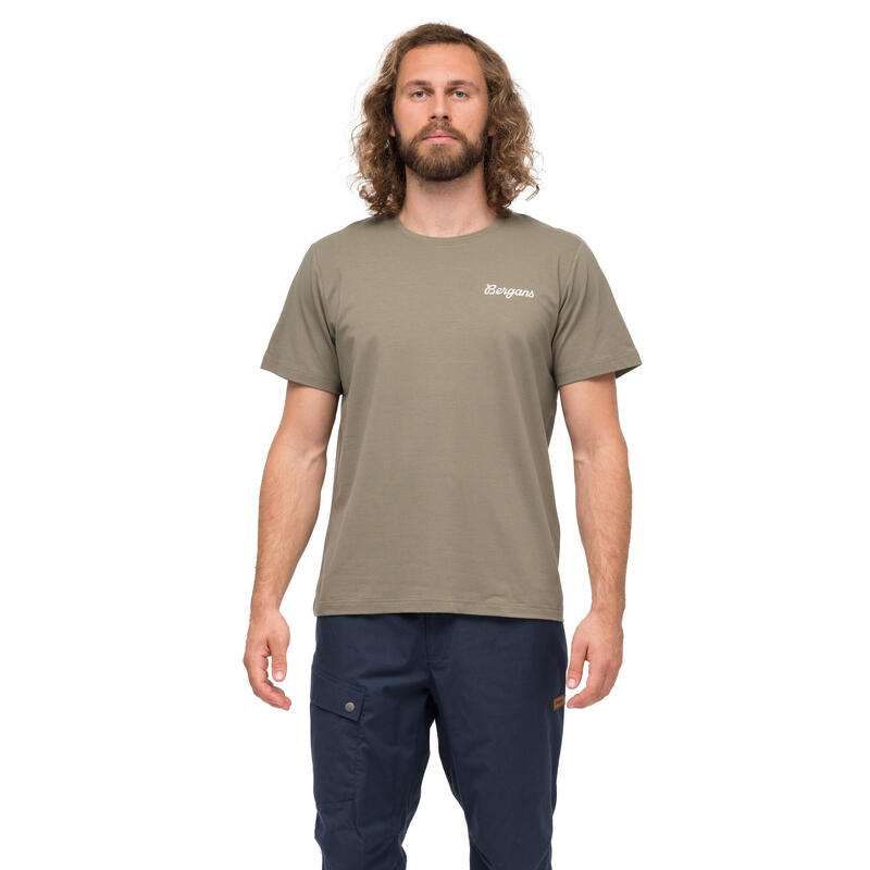 Bergans of Norway Nordmarka Organic Cotton Print Tee - Men - Green Mud