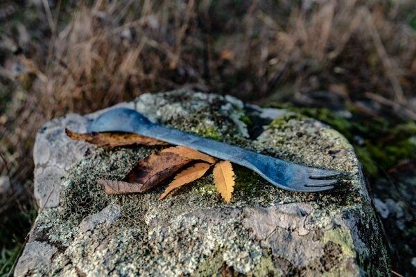 Kupilka 225 - Spork - Blueberry (blauw) 3/4