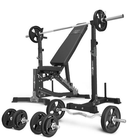 Ensemble de musculation Marbo Sport banc réglable et accessoires supplémentaires