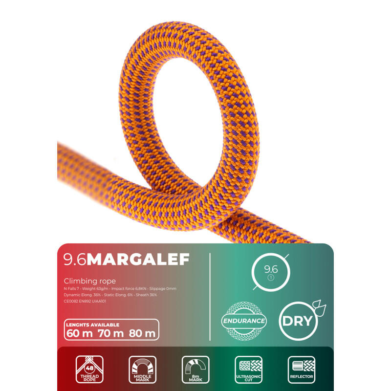 Lina dynamiczna Fixe Climbing Margalef 9.6mm 60m 6/7
