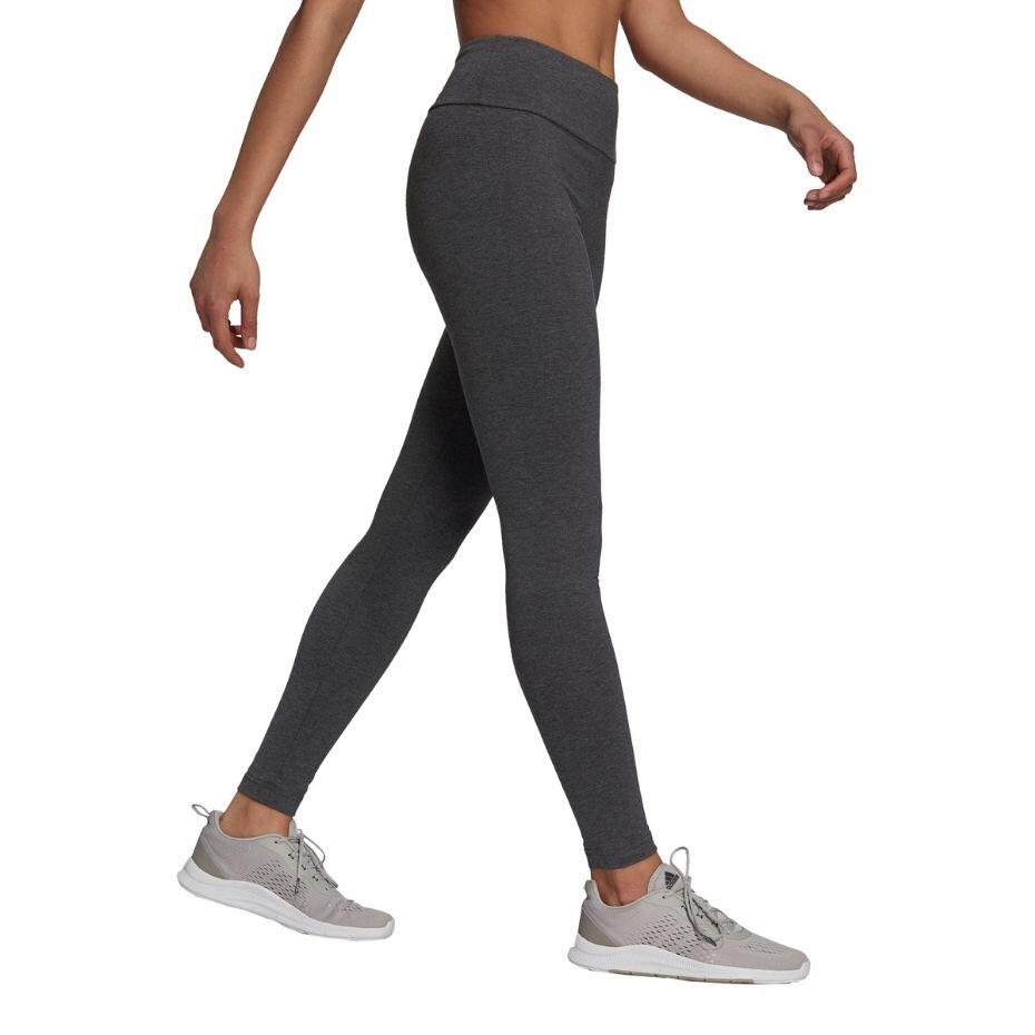 adidas Dameslegging Loungwear Essentials grijs met blauw logo 3/6