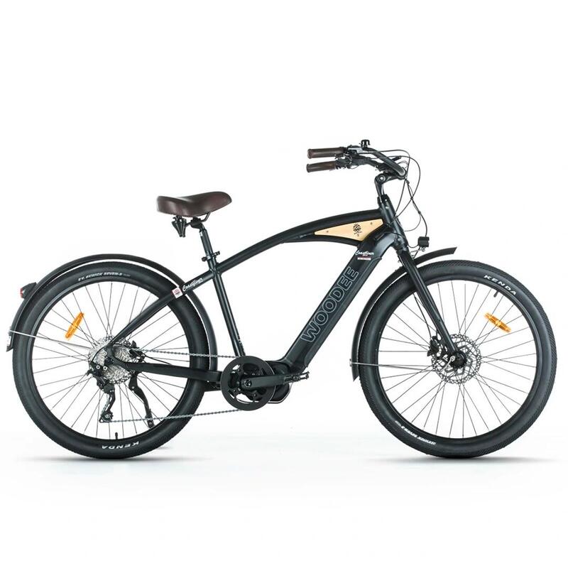 Woodee Classic | E-Bike Beachcruiser | Mittelmotor | 140KM Reichweite | Schwarz