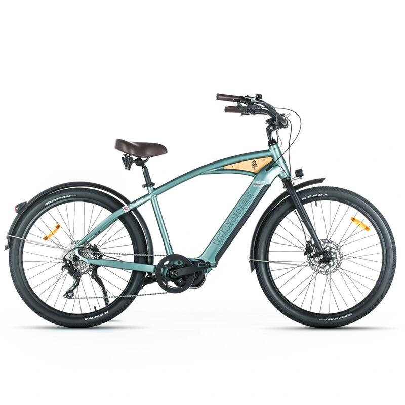 Woodee Classic | E-Bike Beachcruiser | Mittelmotor | 140KM Reichweite | Grau