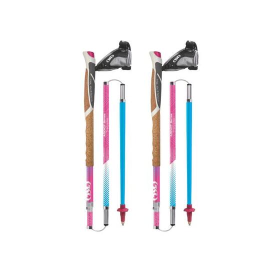 Bâtons de Trail TSL - Pliable - TRAIL CARBONE 4 CORK CROSS Sky Short