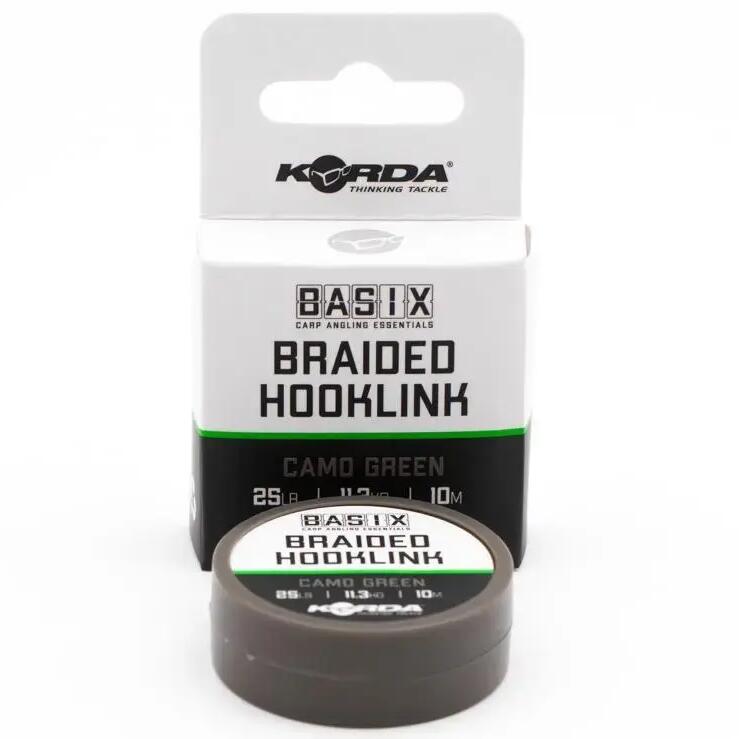 Текстилен конец за вързване на куки Korda Basix Braided Hooklink 18LB/10M