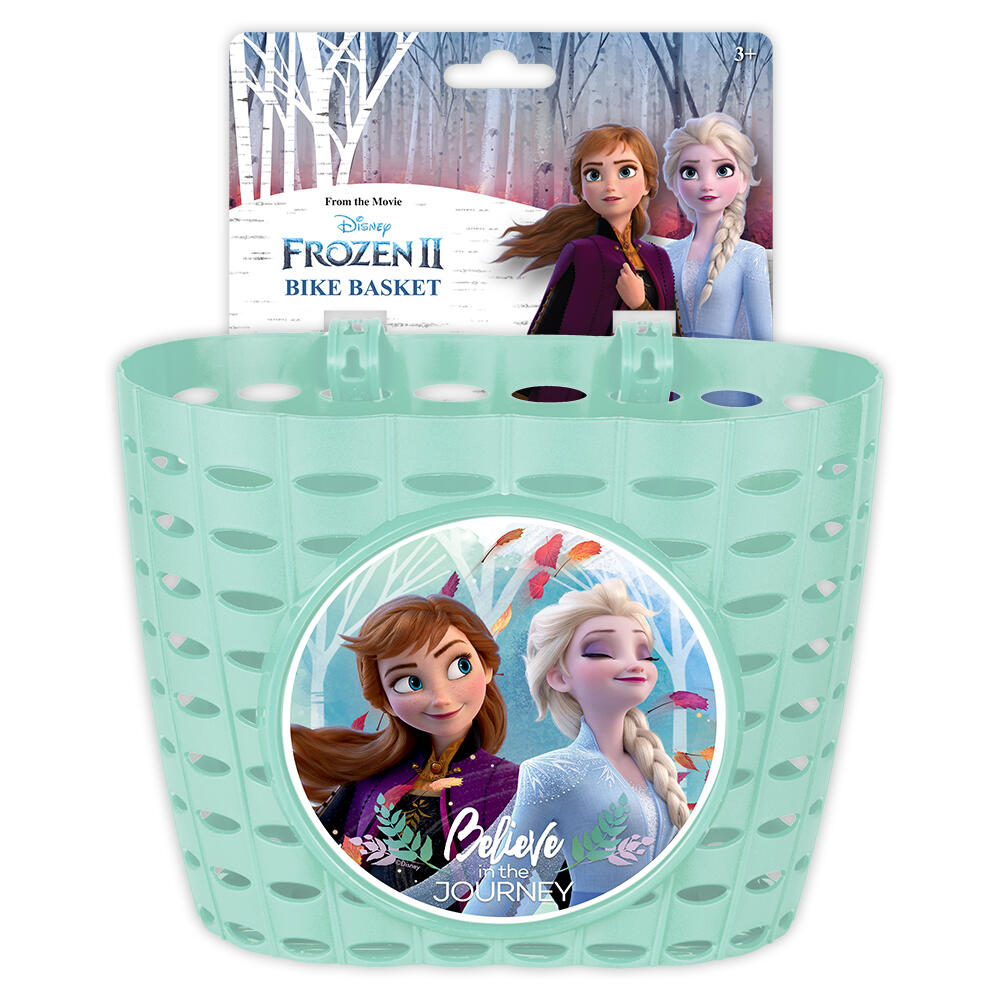 Children bike basket Frozen II design front mounted