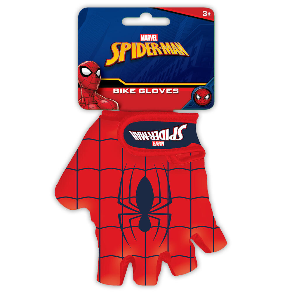 Cycling gloves fingerless Spider-Man design for children