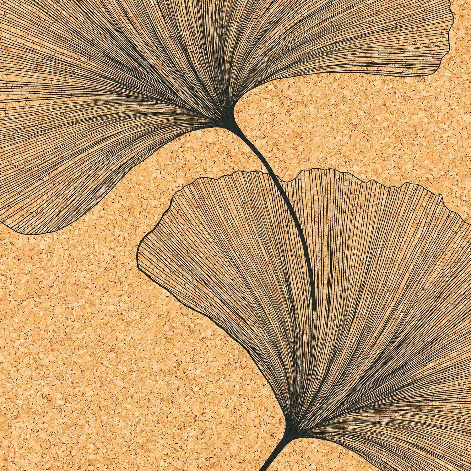 ESTERILLA DE YOGA ANTIDESLIZANTE NATURAL Corcho & Caucho Confort Ginkgo Yin Yang 3/7