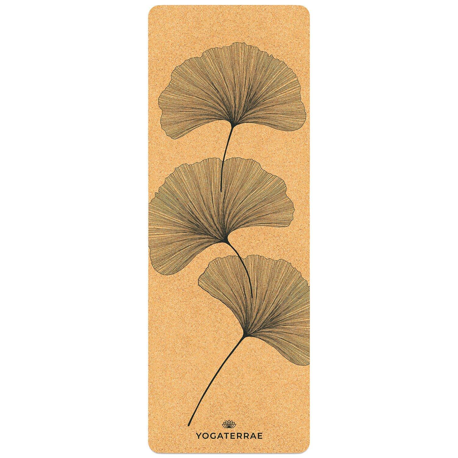 ESTERILLA DE YOGA ANTIDESLIZANTE NATURAL Corcho & Caucho Confort Ginkgo Yin Yang 4/7