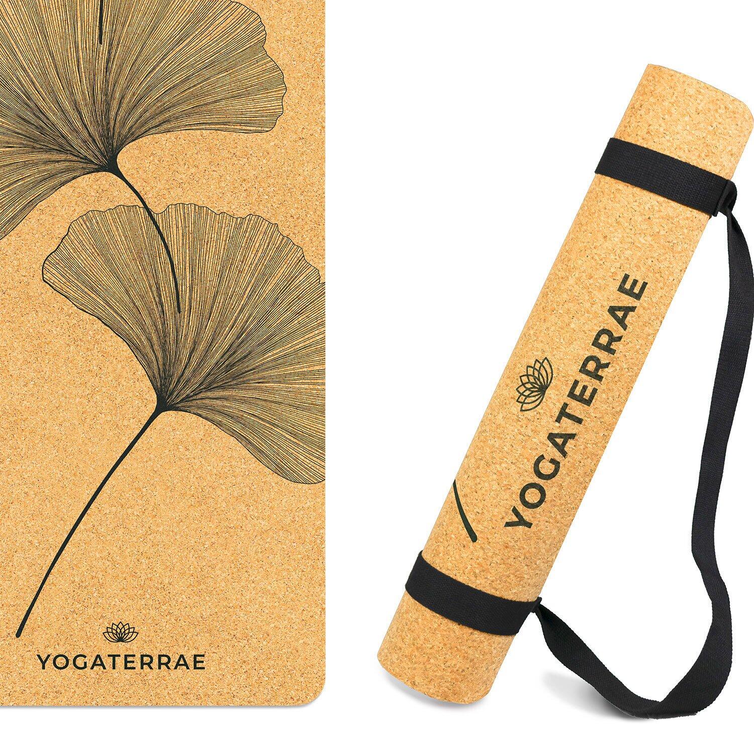 ESTERILLA DE YOGA ANTIDESLIZANTE NATURAL Corcho & Caucho Confort Ginkgo Yin Yang 2/7