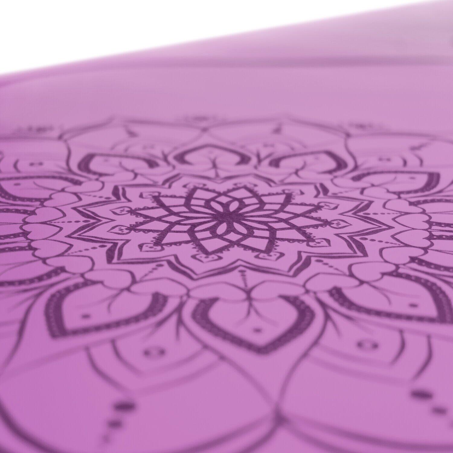 Tappetino yoga LAVANDA PU-Gomma naturale MANDALA + LINEAS + Borsa 3/7