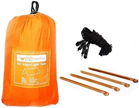 DD Hammocks Superlight Tarp3 - Sunset Orange 3/6