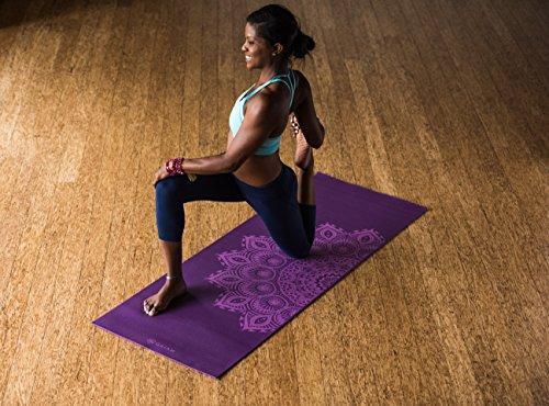 Tapis de yoga mandala violet 6 mm 4/4