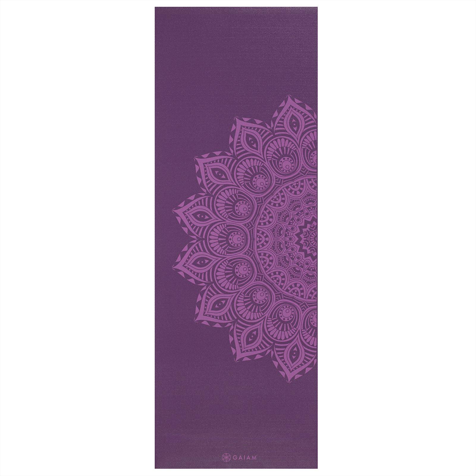 Tapis de yoga mandala violet 6 mm 2/4