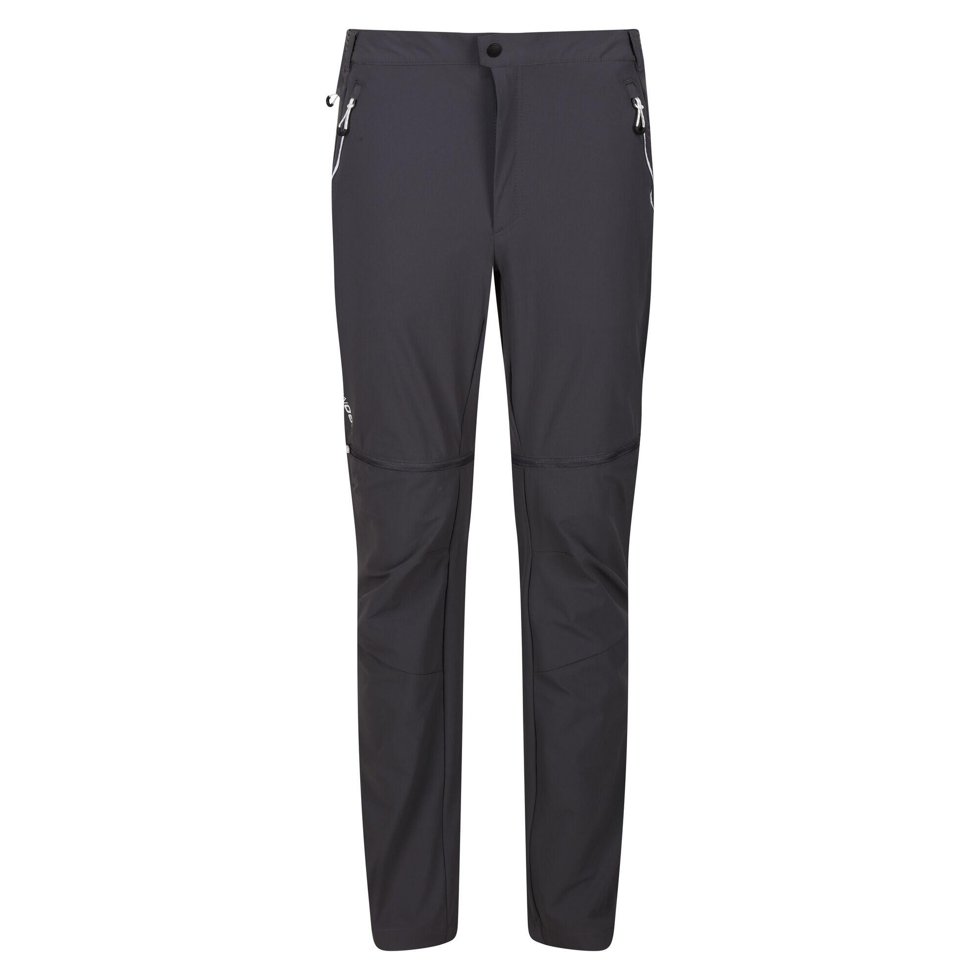 REGATTA Pantaloni Cerniera Rimovibile Uomo Regatta Mountain Grigio Foca Nero