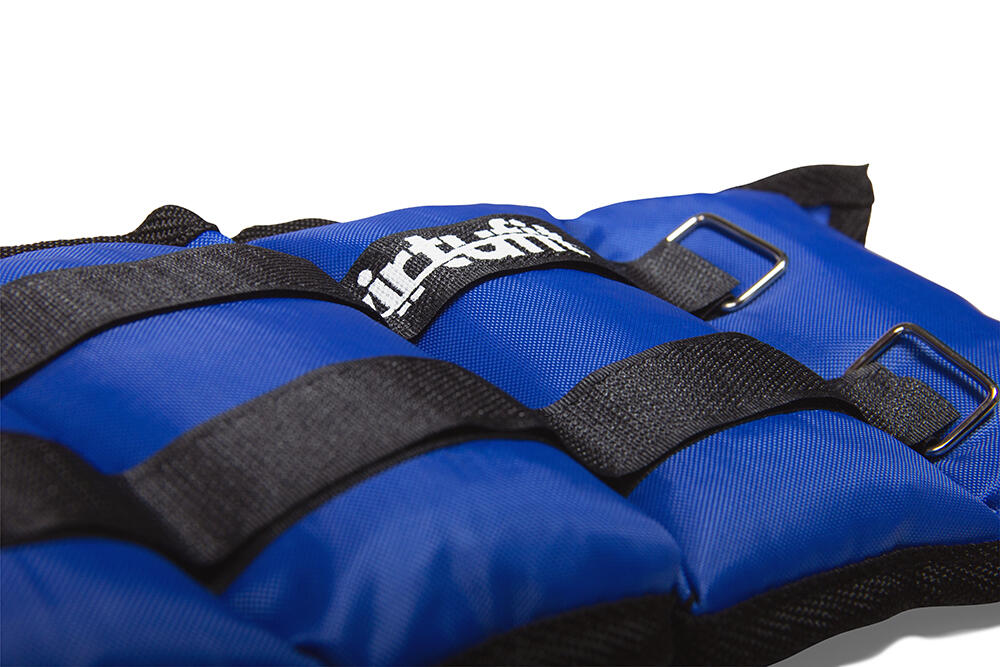 Verstelbare Enkelgewichten / Polsgewichten 2 x 2 kg - Nylon - Blauw 3/6