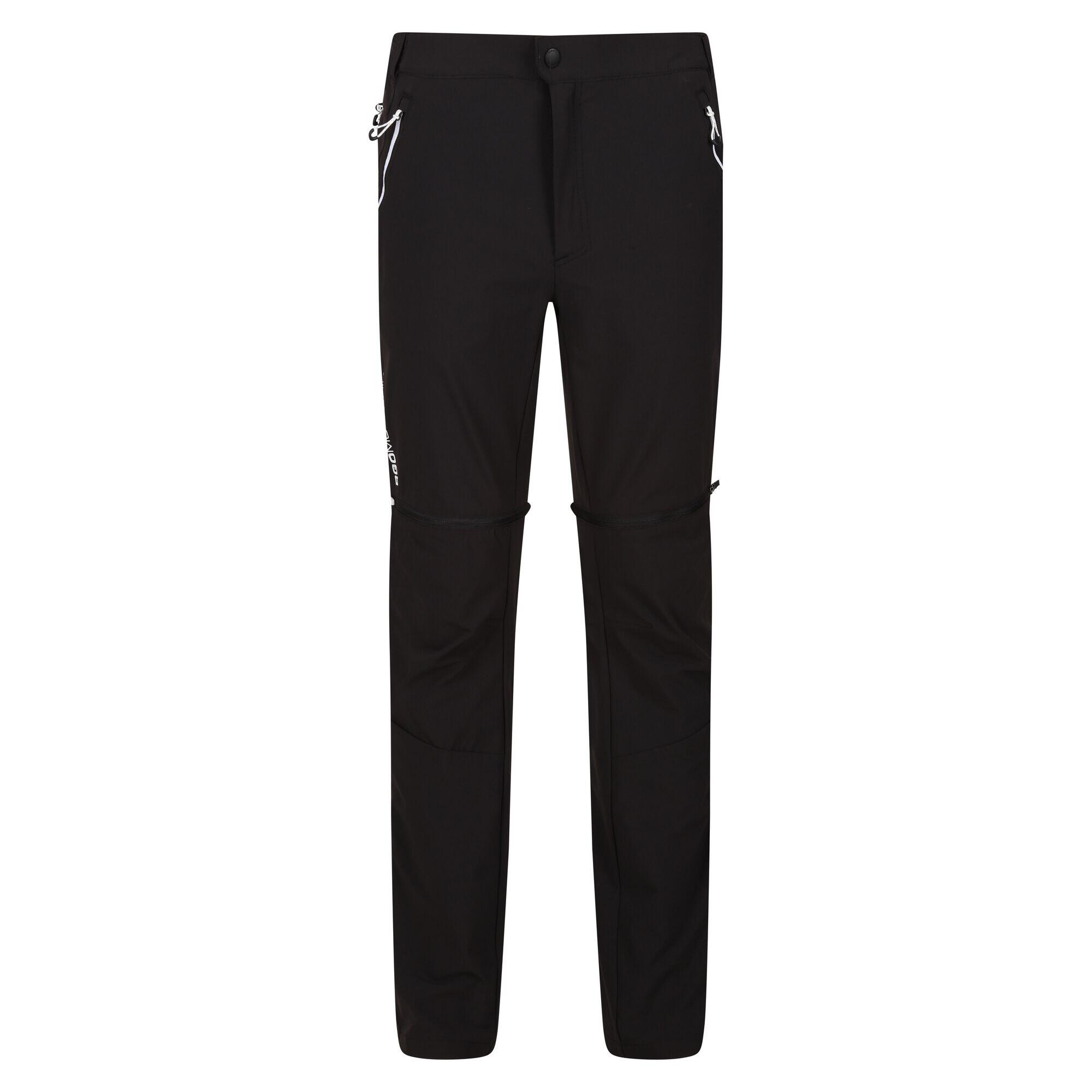 REGATTA Mens Mountain ZipOff Trousers (Black/Ash)
