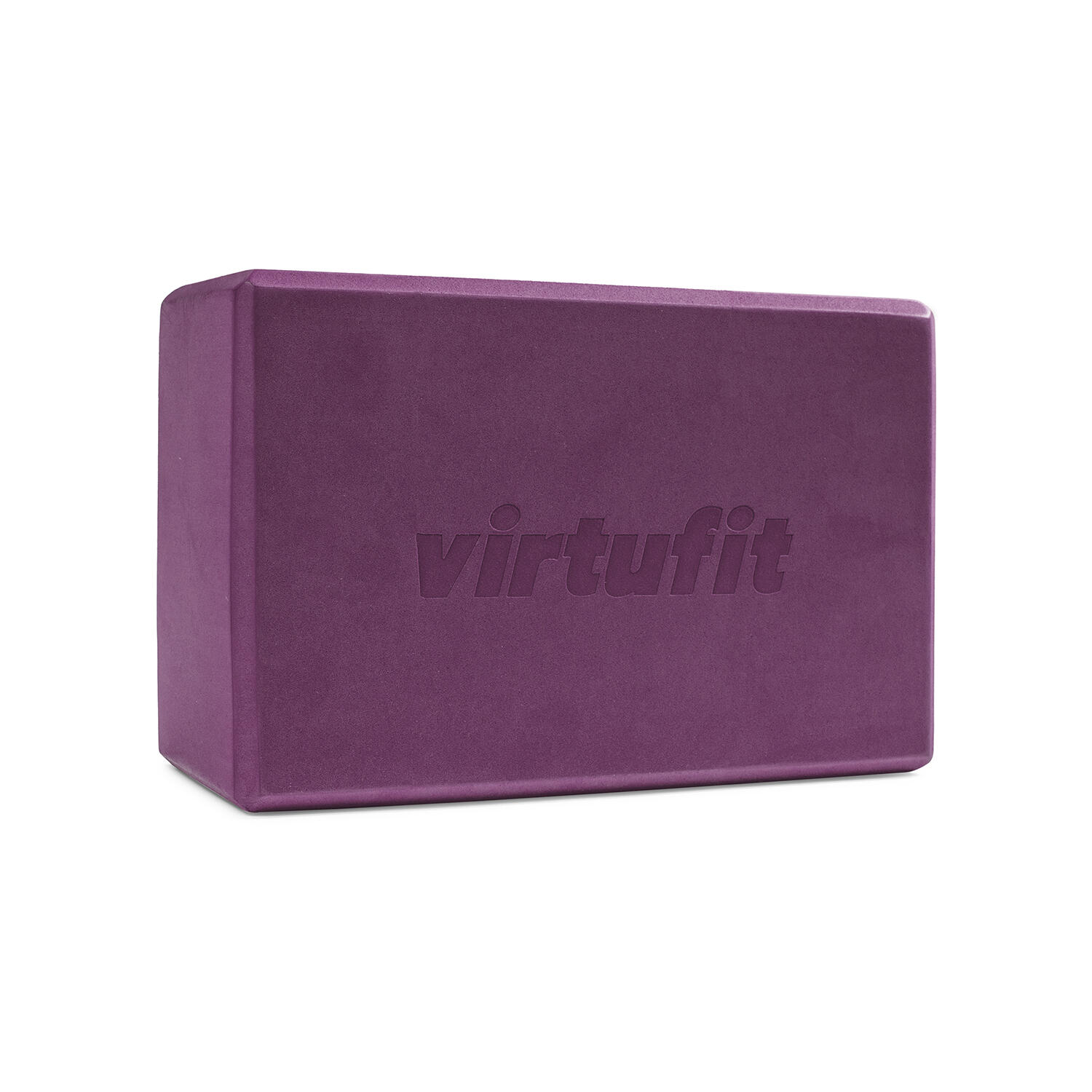 Virtufit - Bloc De Yoga Premium - Antidérapant - Mousse Eva - Mûrier - Brique Yoga - Violet - Taille Unique - Decathlon