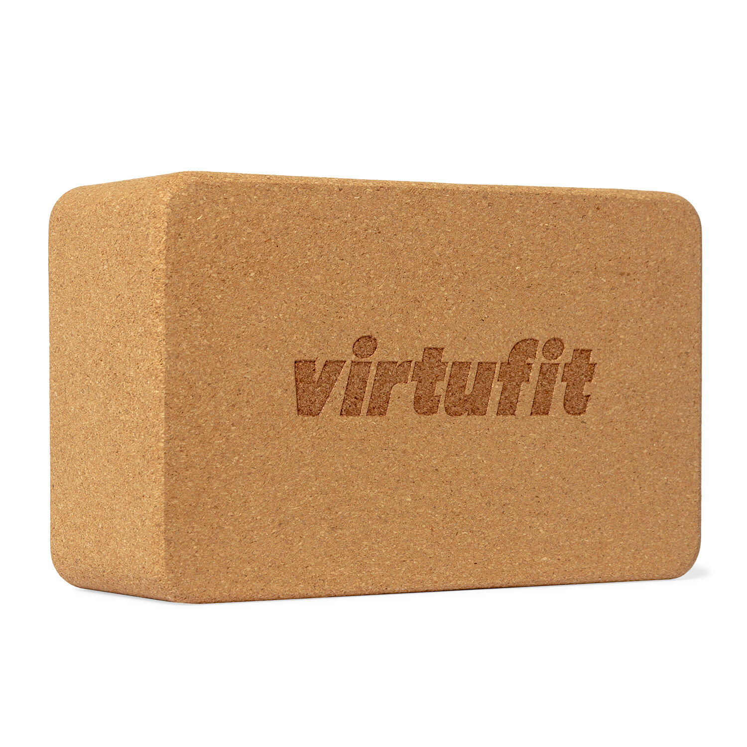 Virtufit - Bloc De Yoga Premium En Liège - Écologique - Brique Yoga - Marron - Taille Unique - Decathlon