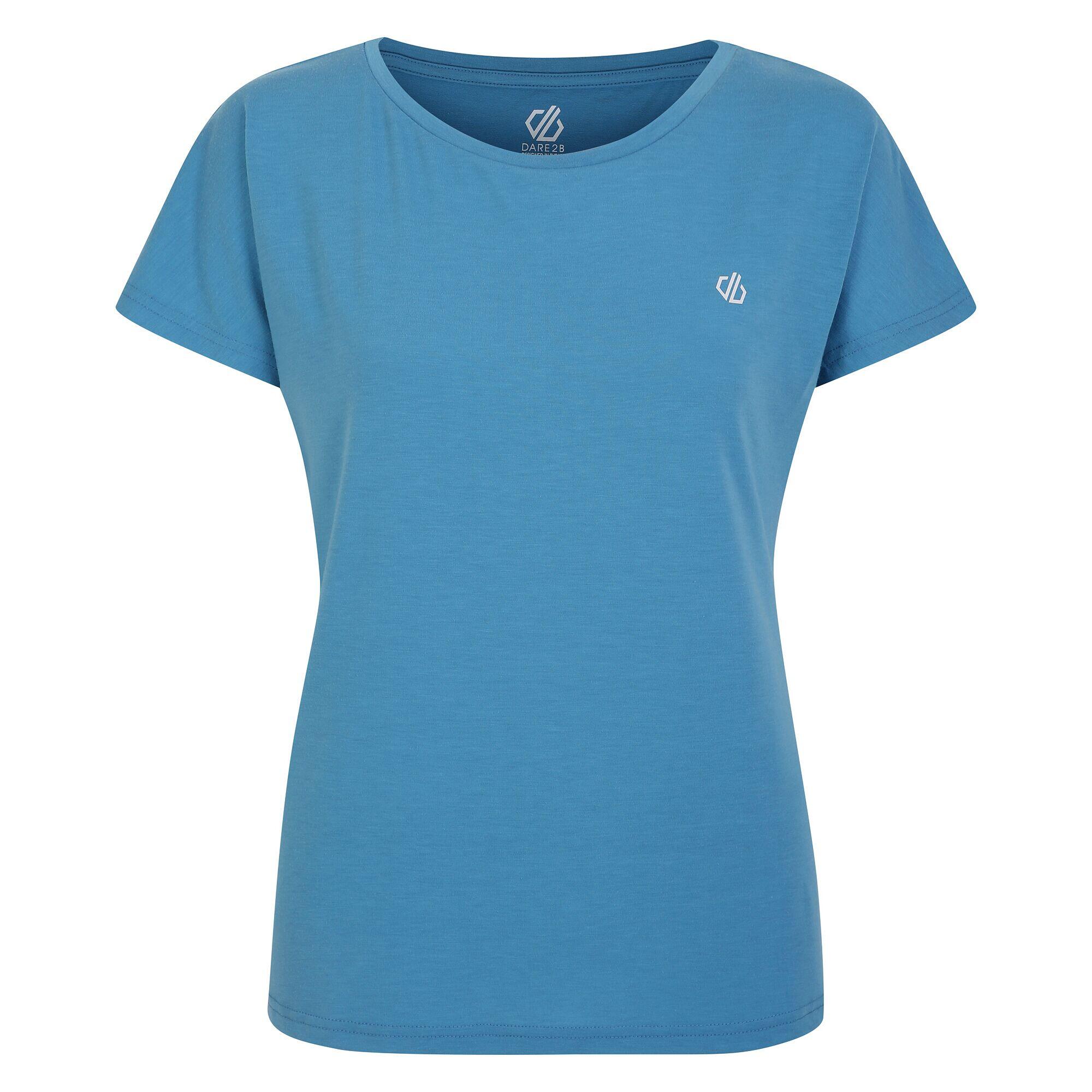 Dare 2b - Tshirt Motif/style Chiné Persisting Femme (bleu Ciel) - T-shirt Manches Courtes - Bleu|gris - 36 Xs - Decathlon