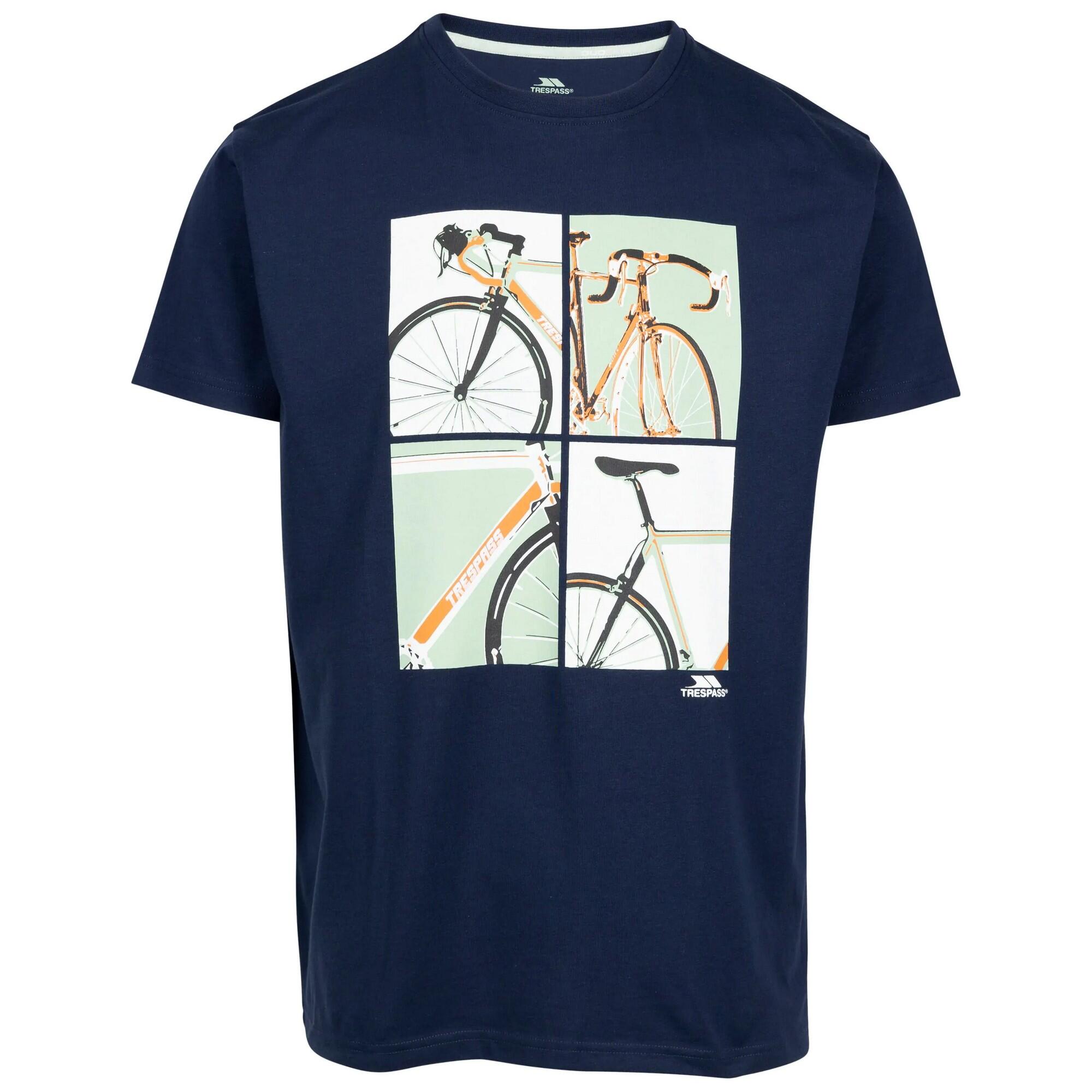 TRESPASS Mens Chowder Bicycle TShirt (Navy)